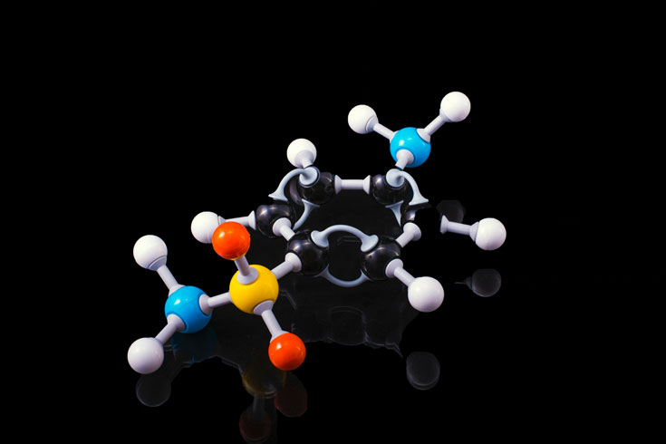 An illustration of a molecule
