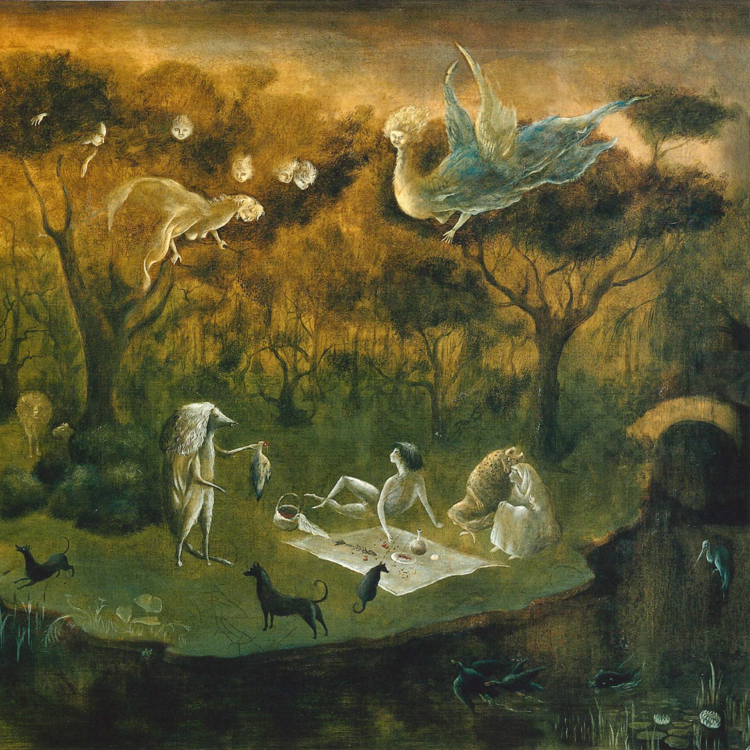 Pastoral painting by Leonora Carrington